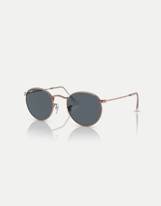 Round Metal Rose Gold Round Sunglasses