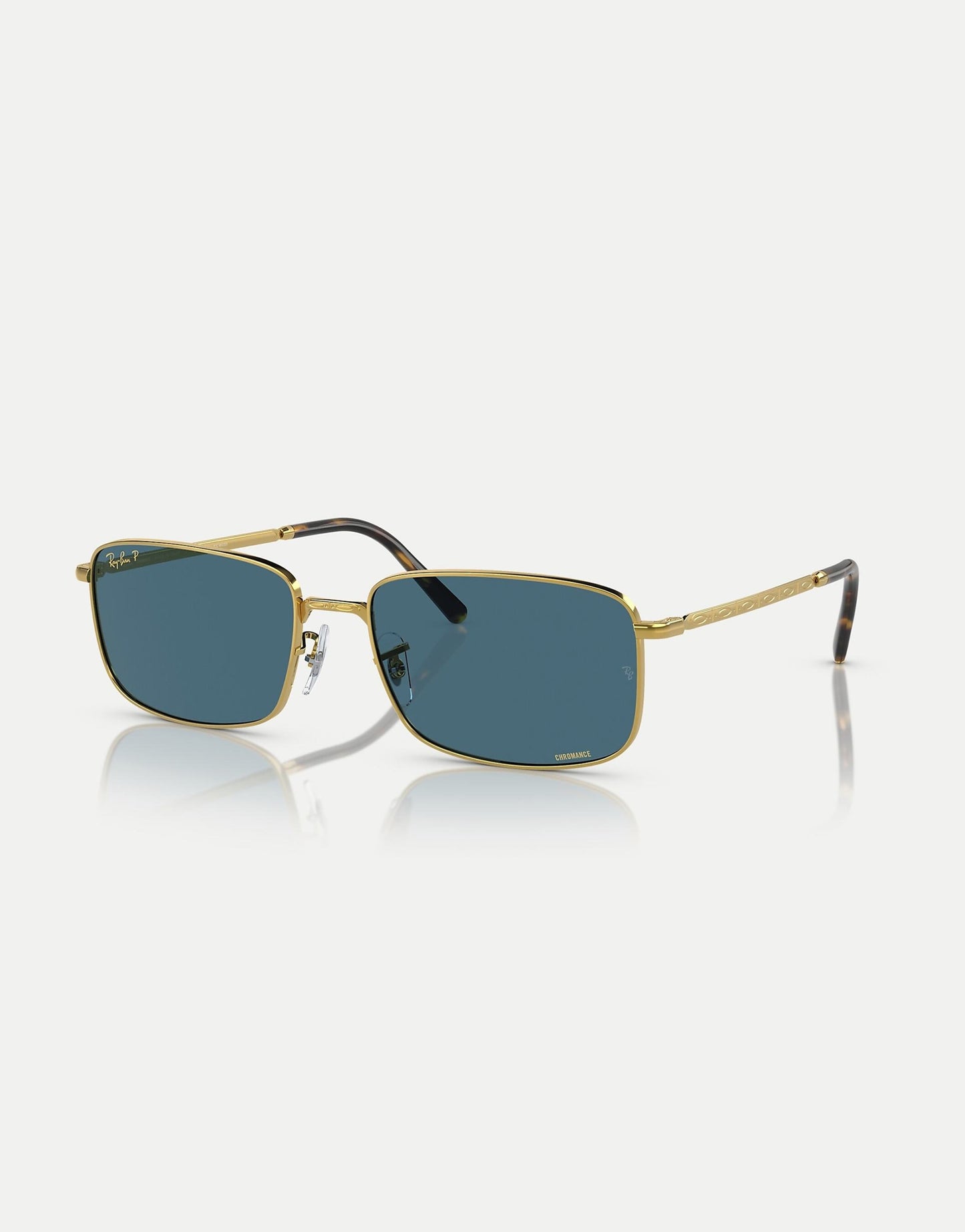Rb3717 Rectangle Polarised Sunglasses With Blue Lens