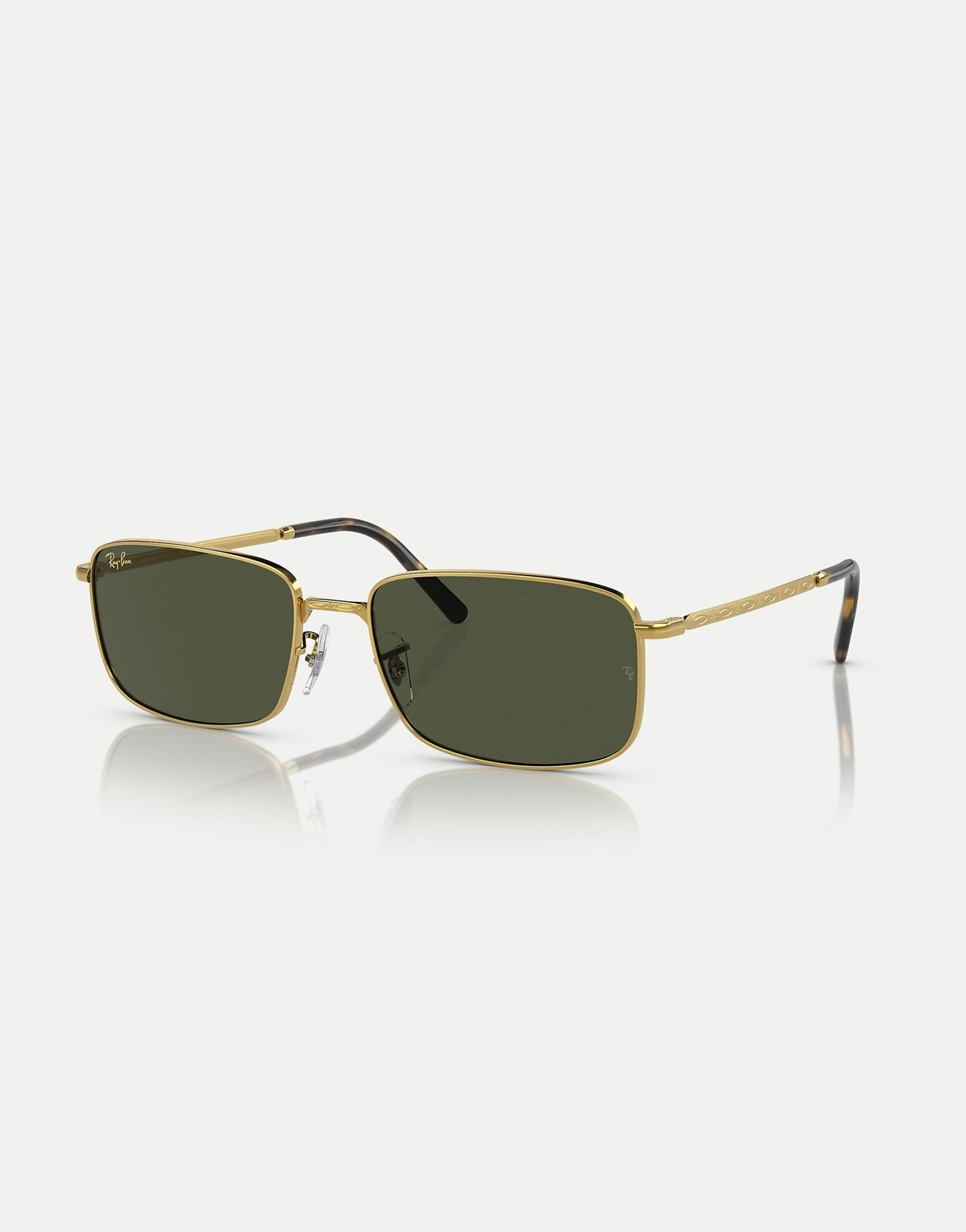 Rb3717 Rectangle Sunglasses With Green Lens