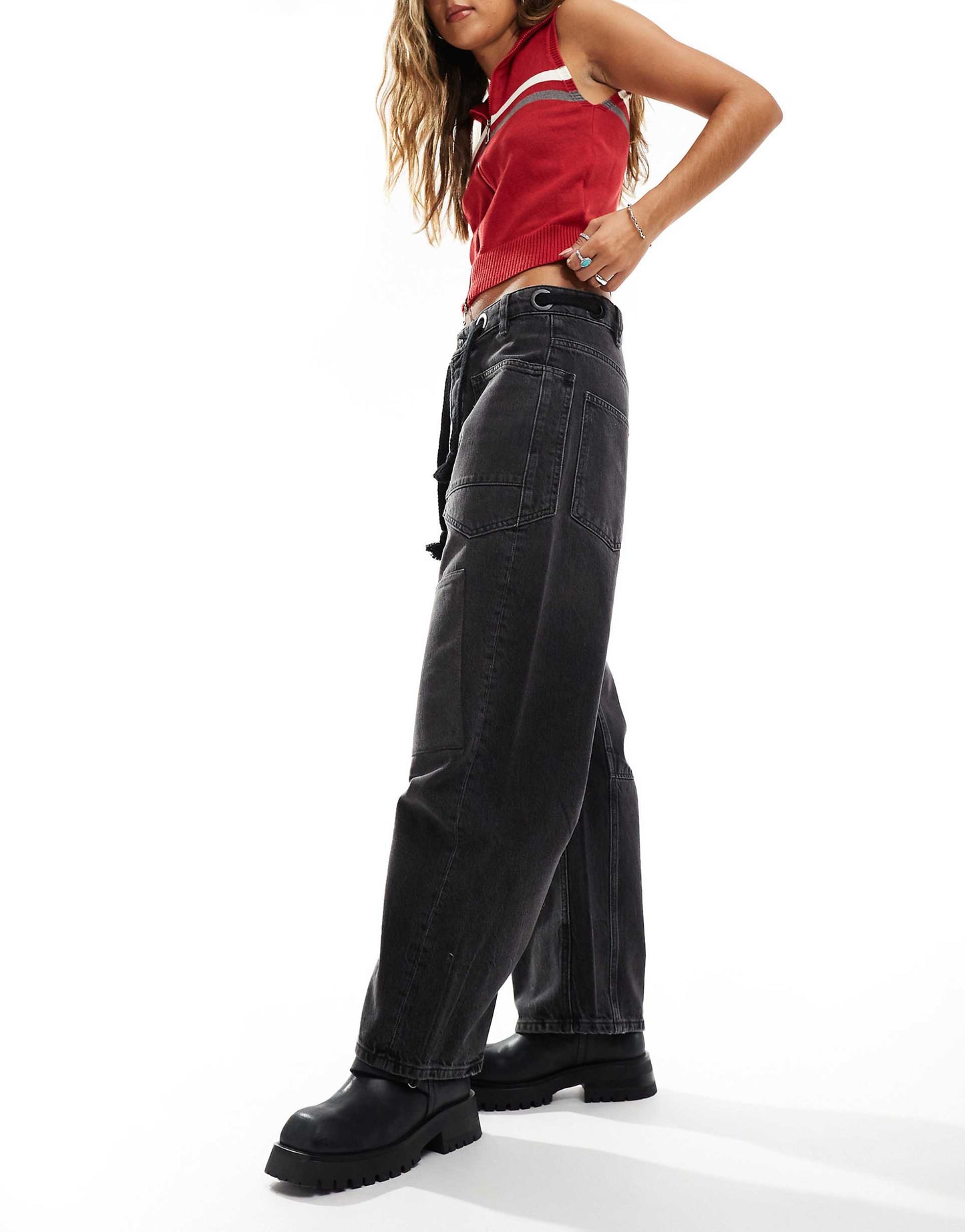 Moxie Mid Rise Barrel Jean