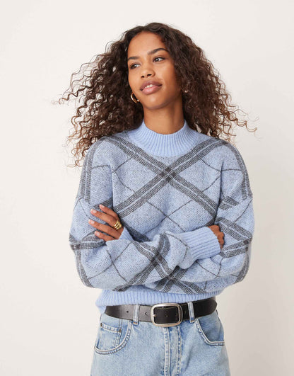 High Neck Fitted Jumper