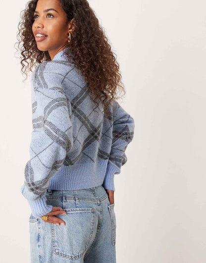 High Neck Fitted Jumper