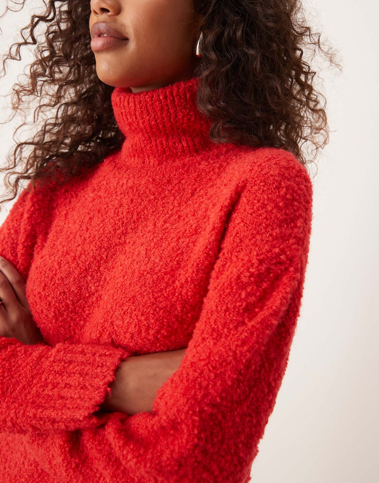Roll Neck Slouchy Jumper Dress