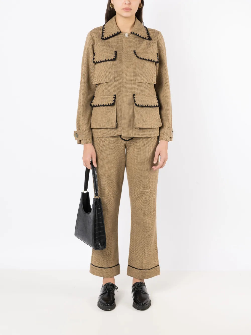 Lupa Stitched-Edge Cotton-Blend Jacket