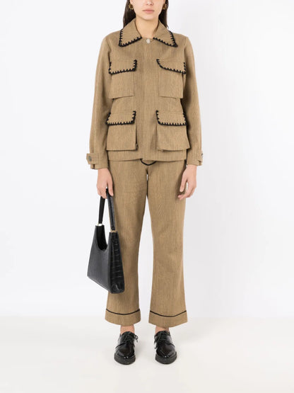 Lupa Stitched-Edge Cotton-Blend Jacket