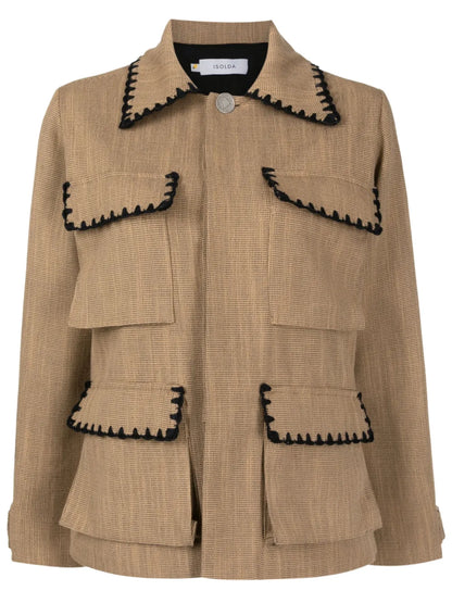 Lupa Stitched-Edge Cotton-Blend Jacket