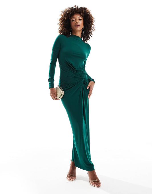 Exclusive High Neck Maxi Dress