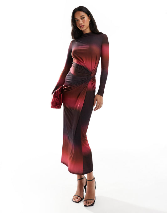 High Neck Maxi Dress