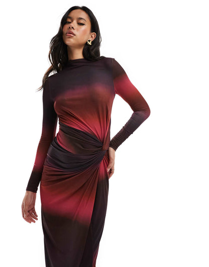 High Neck Maxi Dress