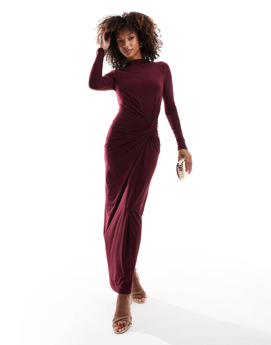 Exclusive High Neck Maxi Dress
