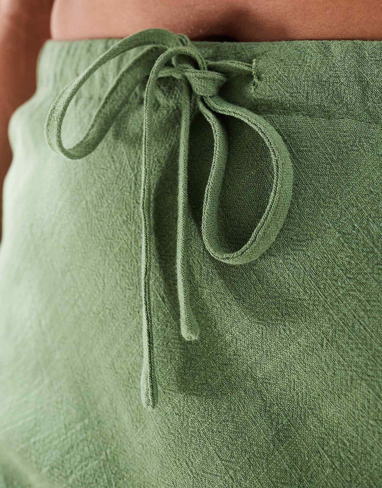 Curve Linen Look Tie Waist Bias Maxi Skirt