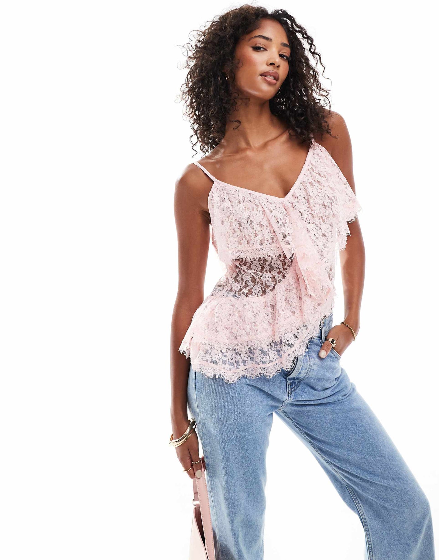 Asymmetric Lace Cami