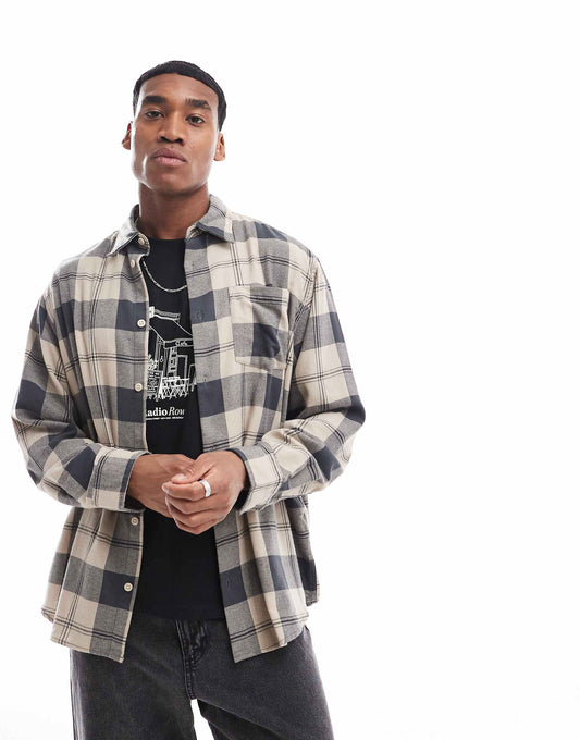 Oversized Brushed Cotton Shirt