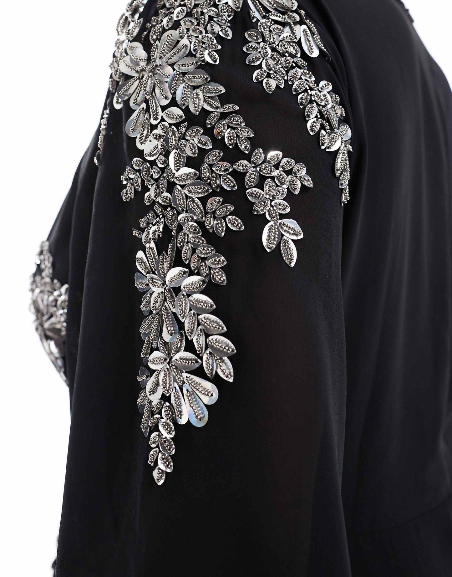 Plus Flutter Sleeve Embellished Maxi Dress