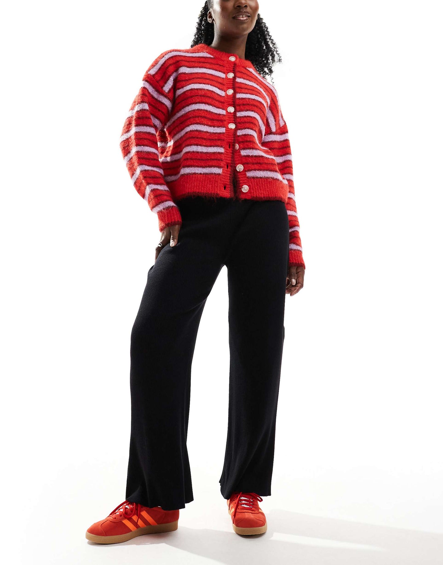 Loose Knitted Wide Leg Trouser