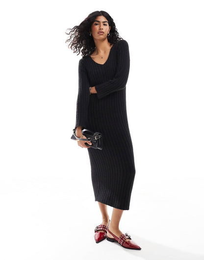 Fluffy Yarn Oversized Maxi Dress