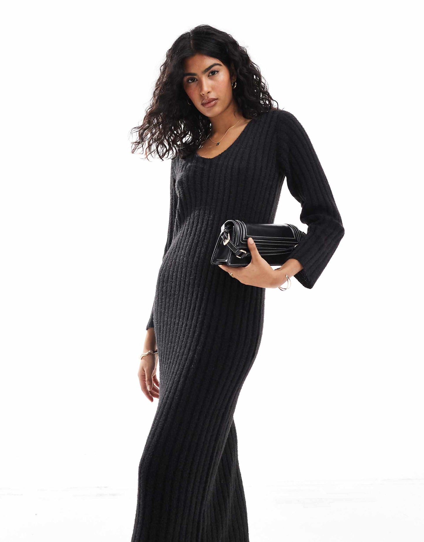 Fluffy Yarn Oversized Maxi Dress