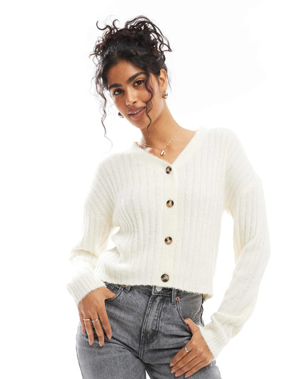 Fluffy Textured Cardigan