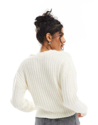 Fluffy Textured Cardigan