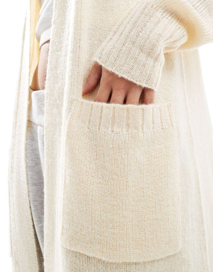 Soft Bruched Oversized Longline Cardigan