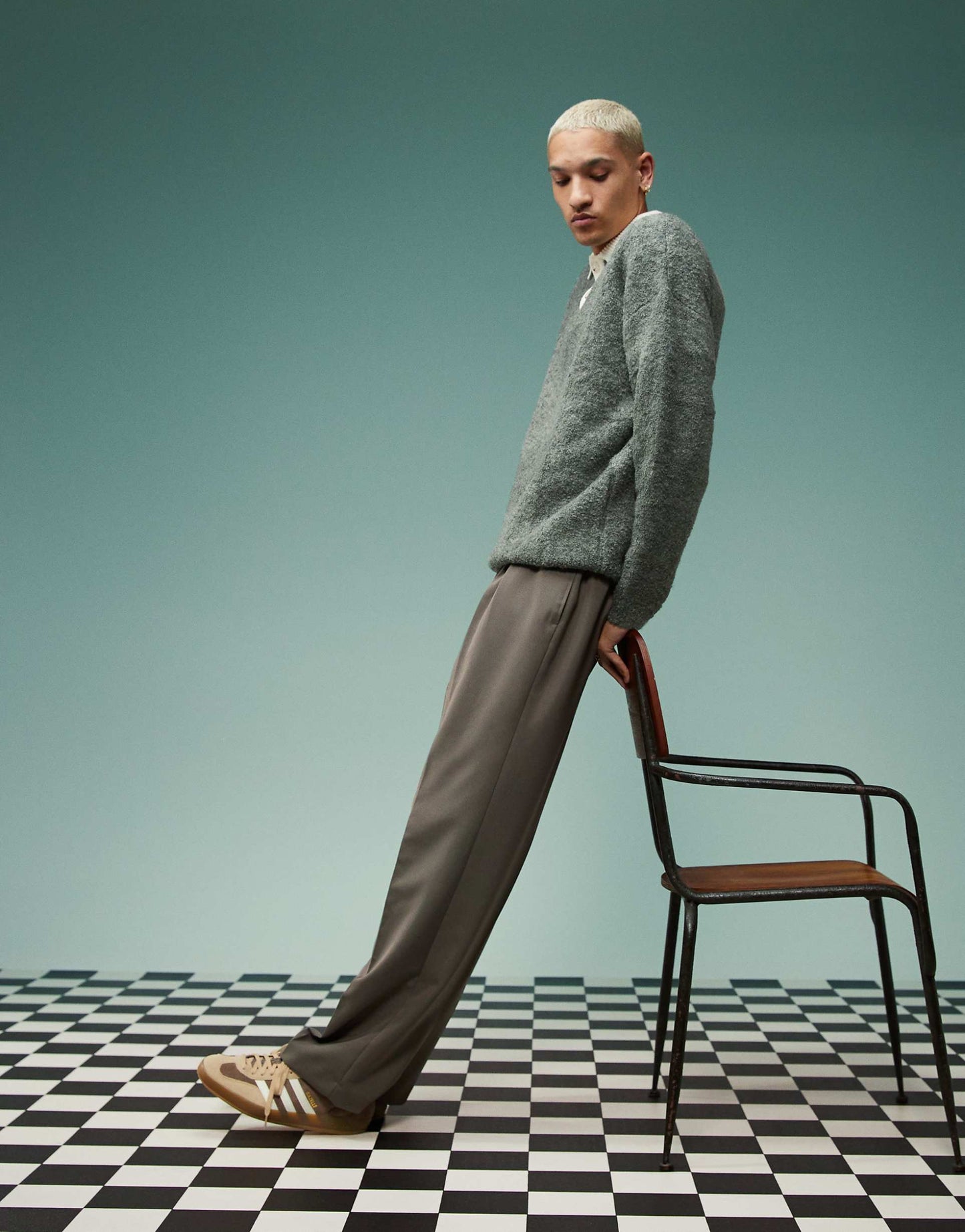 Smart Wide Leg Trousers With Inverted Pleats