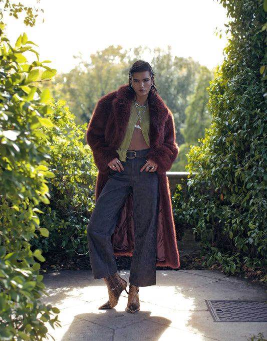 Faux Fur Long Coat