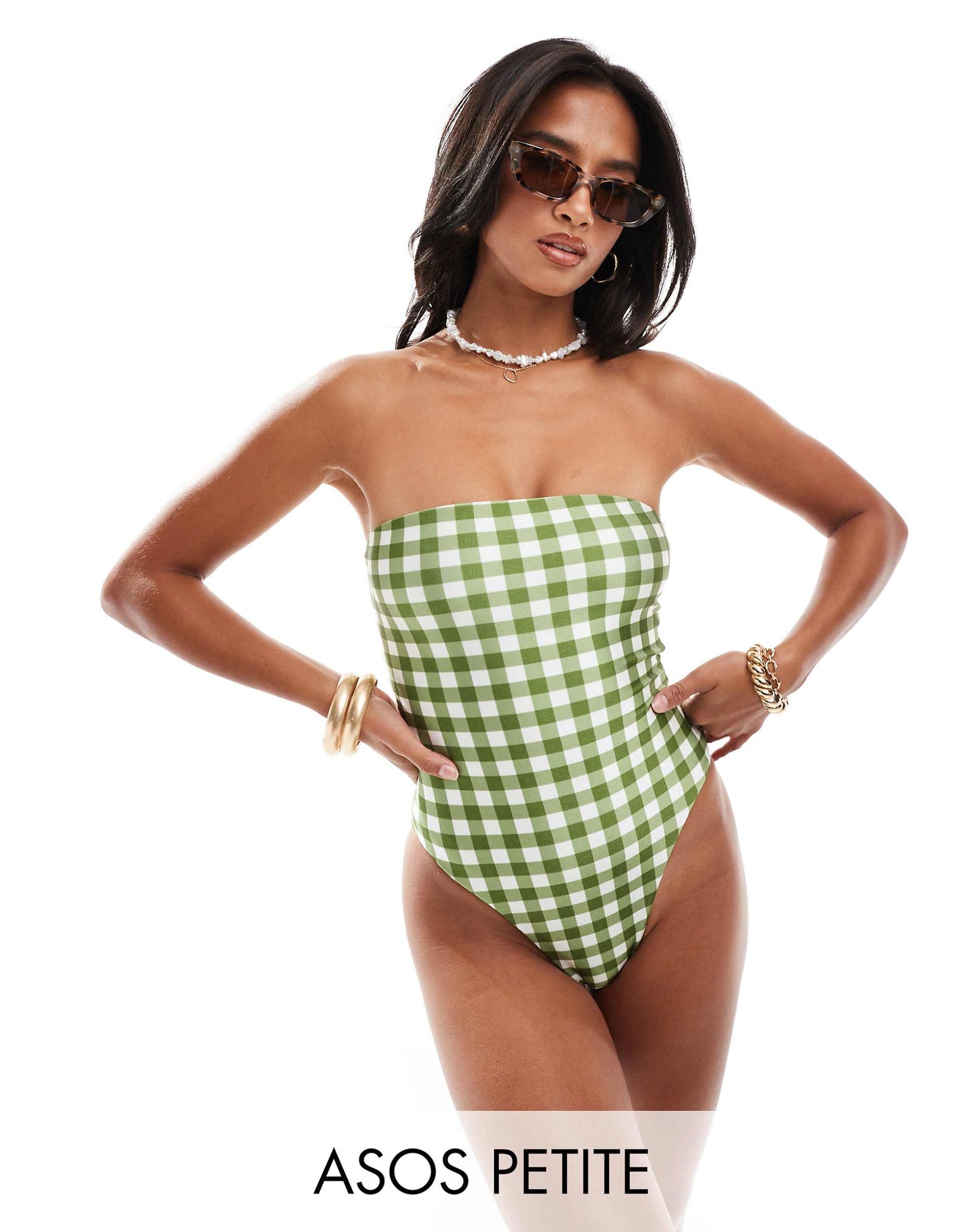 Petite Sleek Bandeau Swimsuit