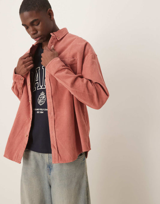 90S Oversized Cord Shirt