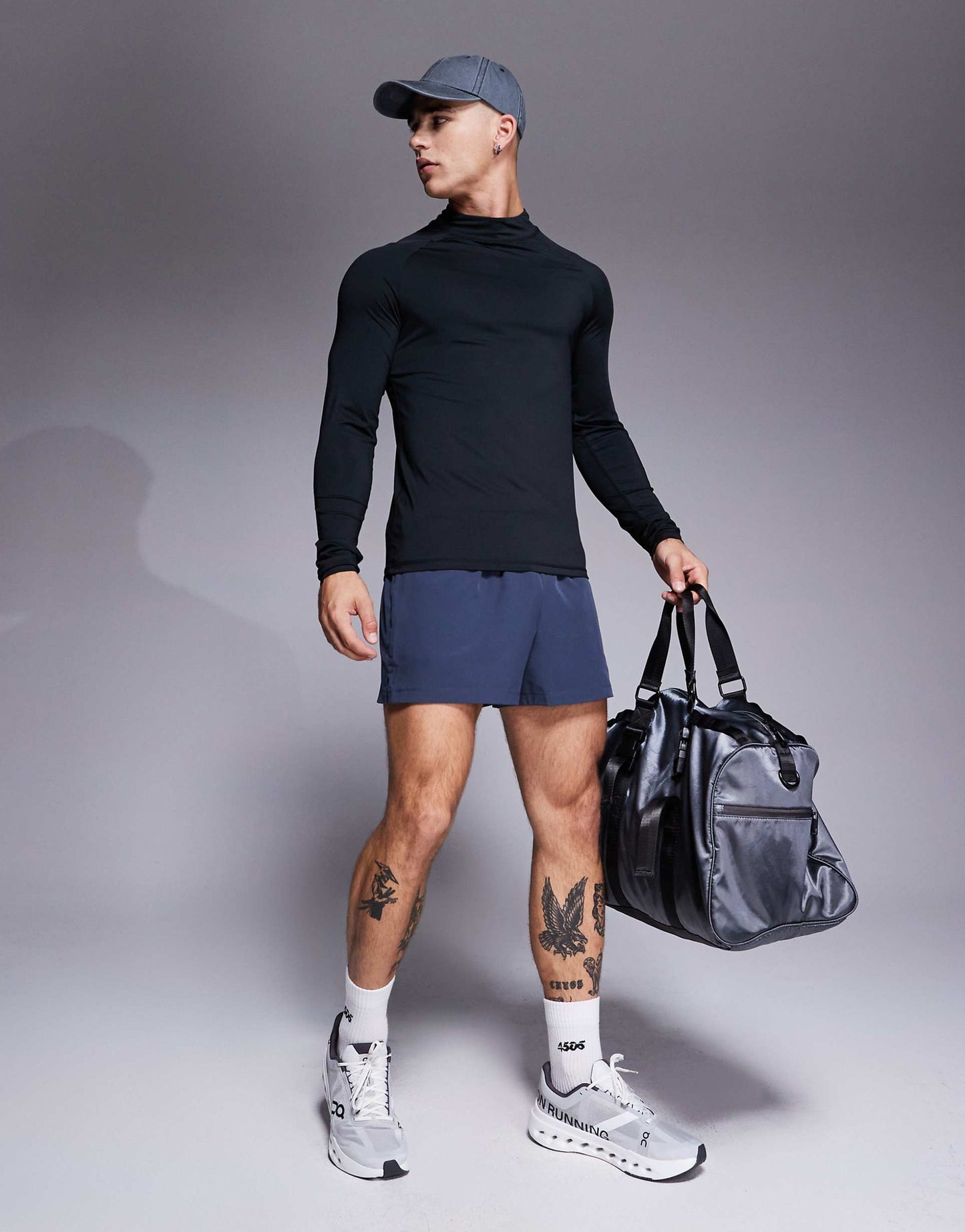 Icon Training Long Sleeve Muscle Fit Base Layer With Mock Neck