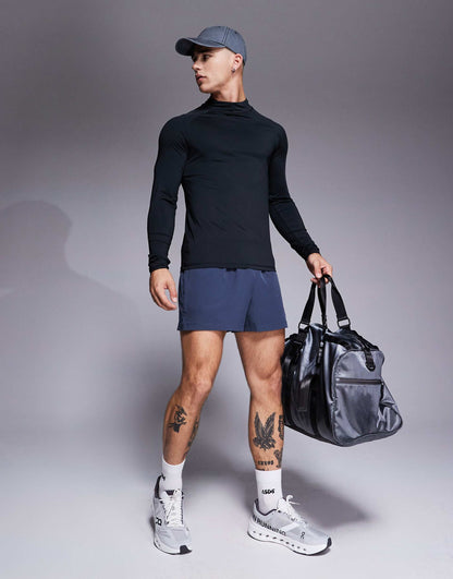 Icon Training Long Sleeve Muscle Fit Base Layer With Mock Neck