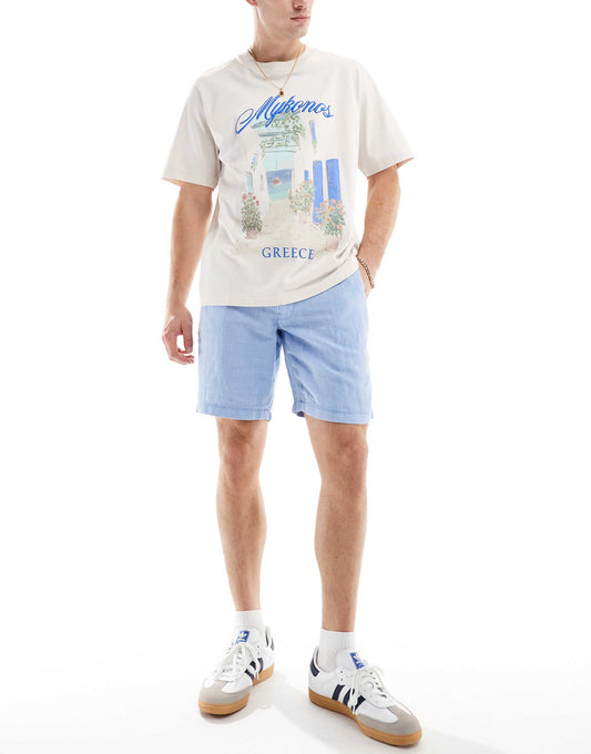 Drawstring Linen Shorts