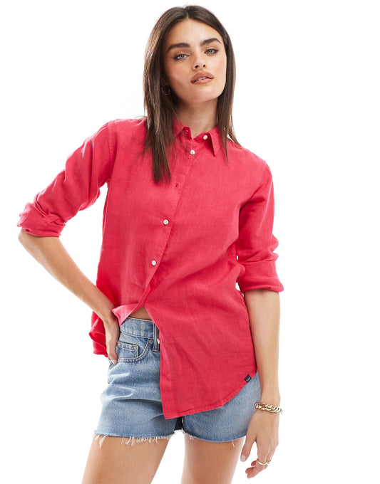Casual Linen Boyfriend Shirt