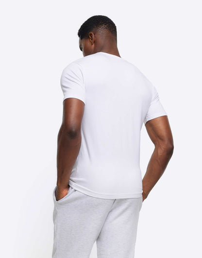 2 Pack Black/White Muscle Fit T-Shirt
