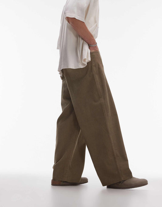 Wide Leg Cord Trousers