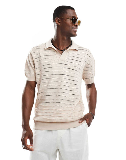 Oversized Knit Beach Polo