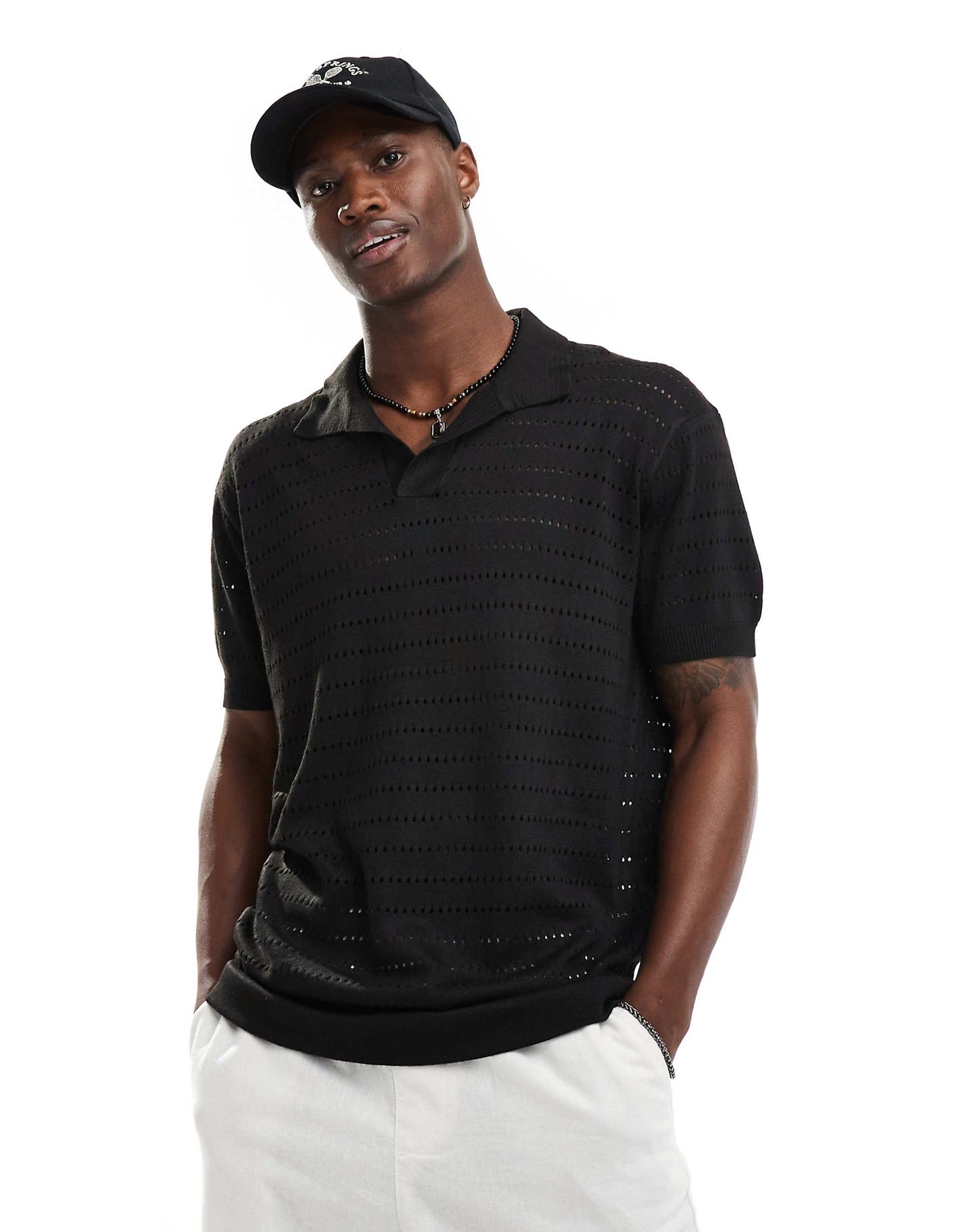 Oversized Knit Beach Polo
