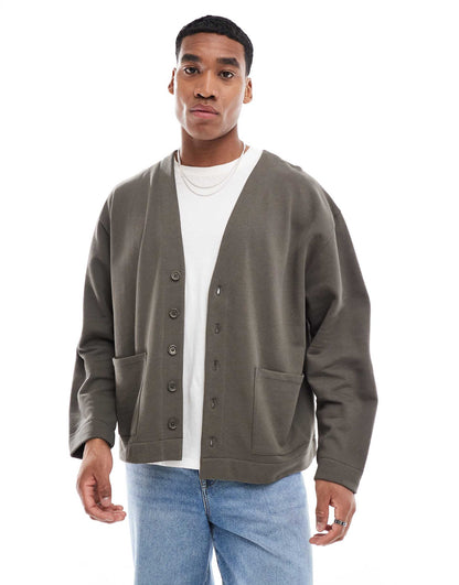 Oversized Jersey Cardigan