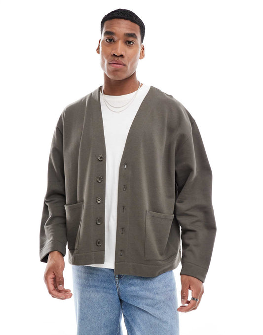 Oversized Jersey Cardigan