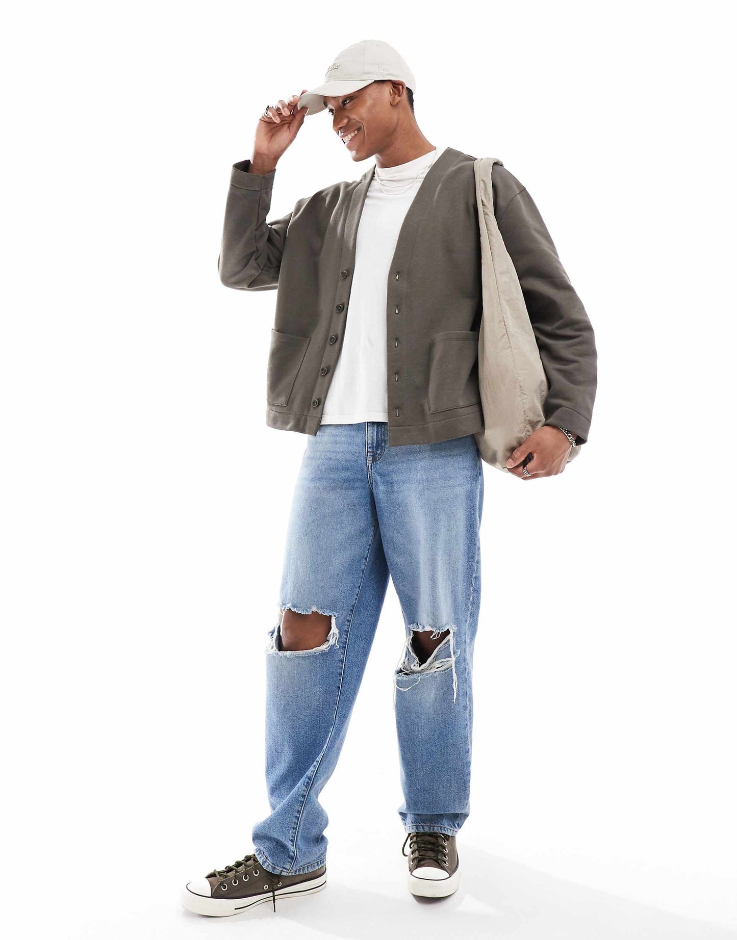 Oversized Jersey Cardigan