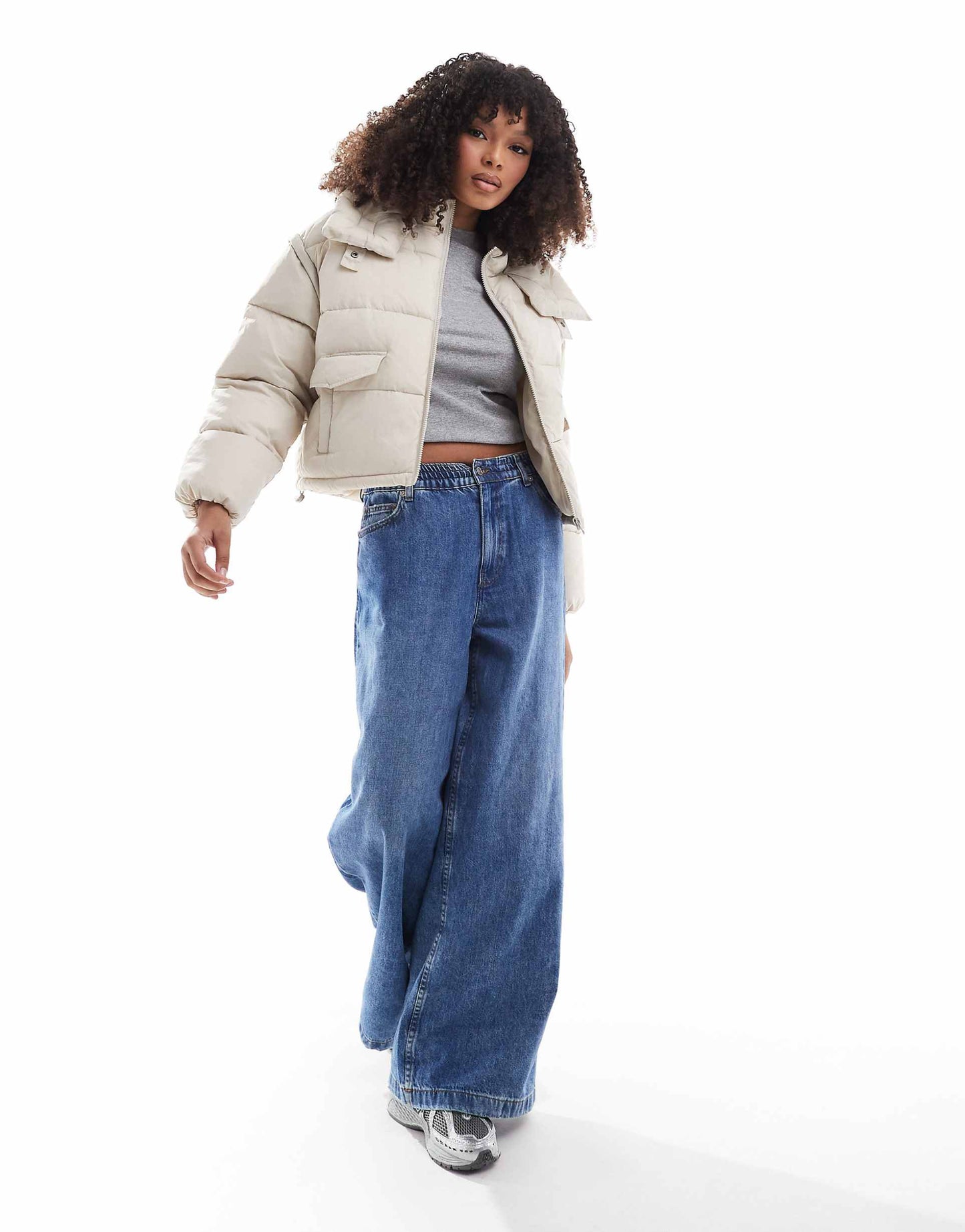 Str Cropped Puffer Jacket