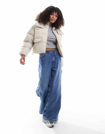 Str Cropped Puffer Jacket