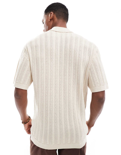 Oversized Crochet Shirt