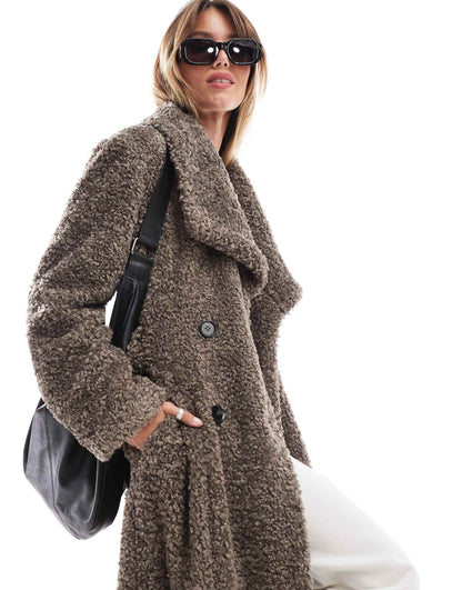 Shaggy Textured Teddy Coat