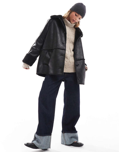 Oversized Aviator Coat