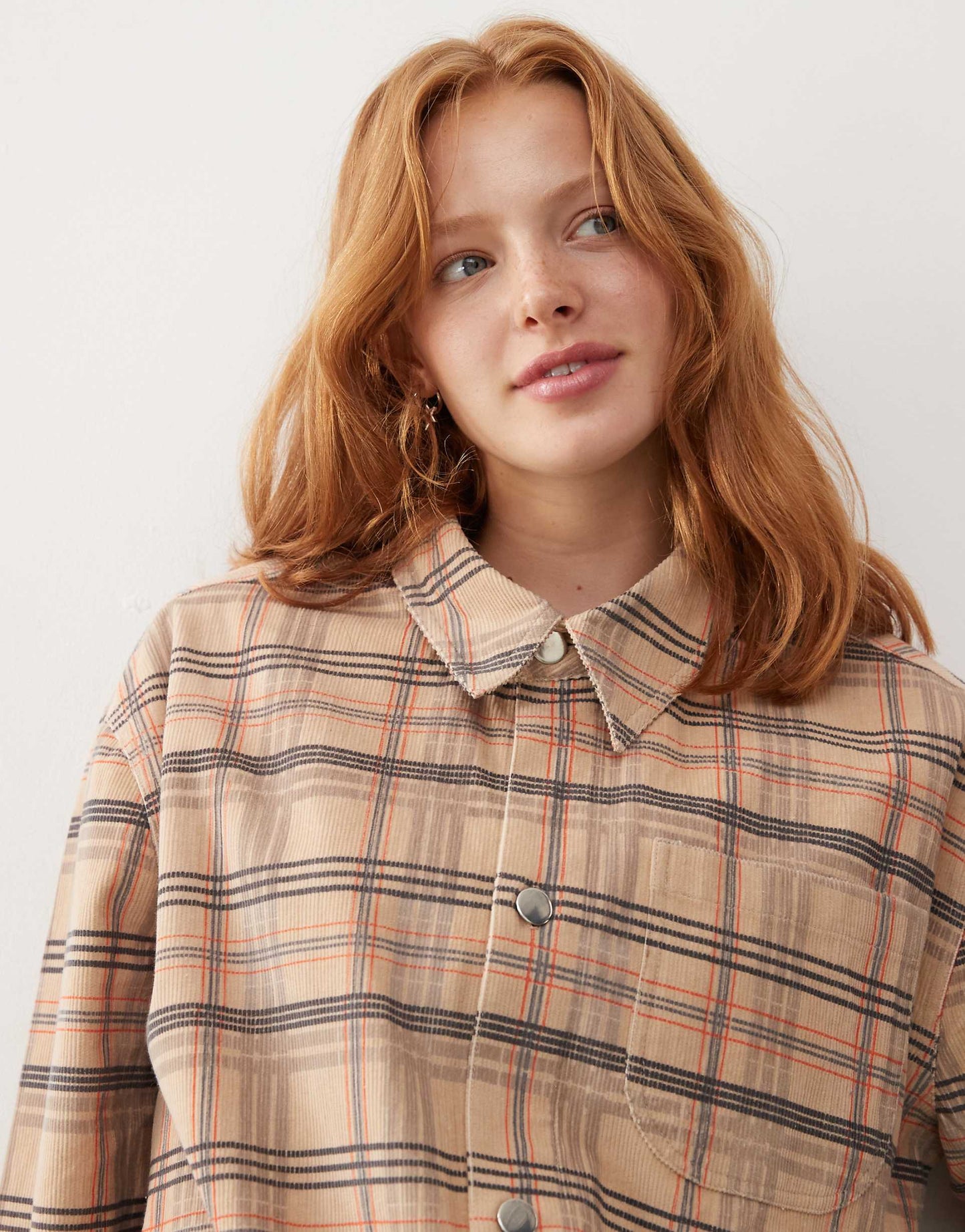 Unisex Check Cord Jacket Co Ord