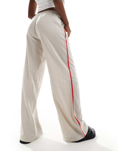 Haven Linen Wide Leg Trousers