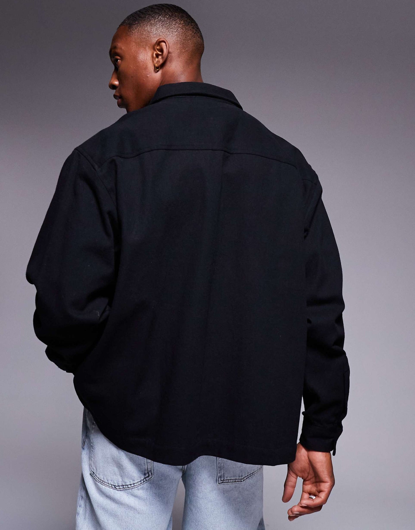 Oversized Boxy Shirt With Patch Pockets