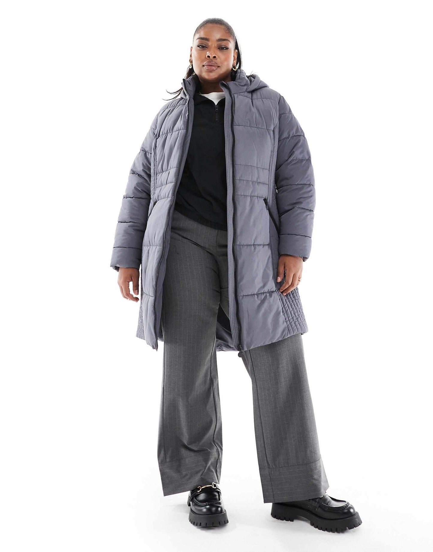Padded Jacket With Seam Detail