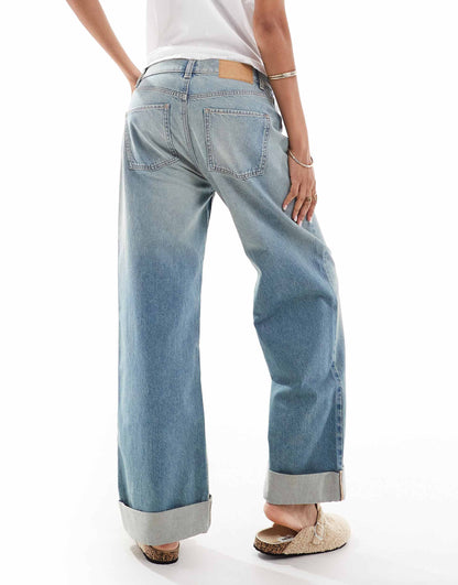 Maternity Loose Jean With Deep Turn Up Cuff