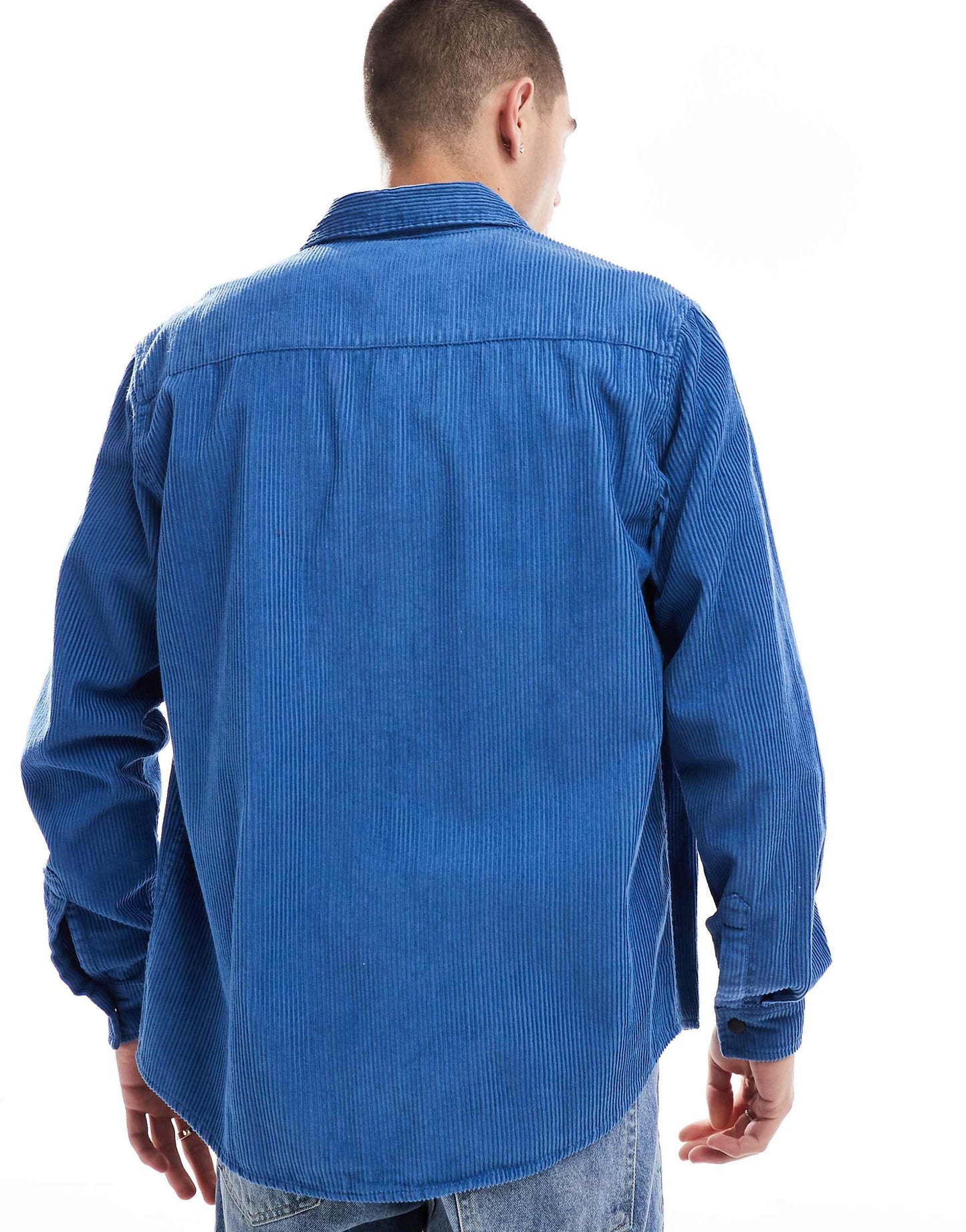 Cord Overshirt With Poppers